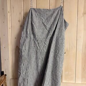 Old Navy Navy and White Striped A-Line Sundress